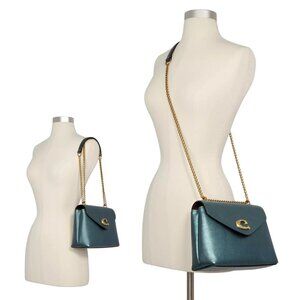 NWT Coach Tammie Shoulder Bag - Metallic Blue